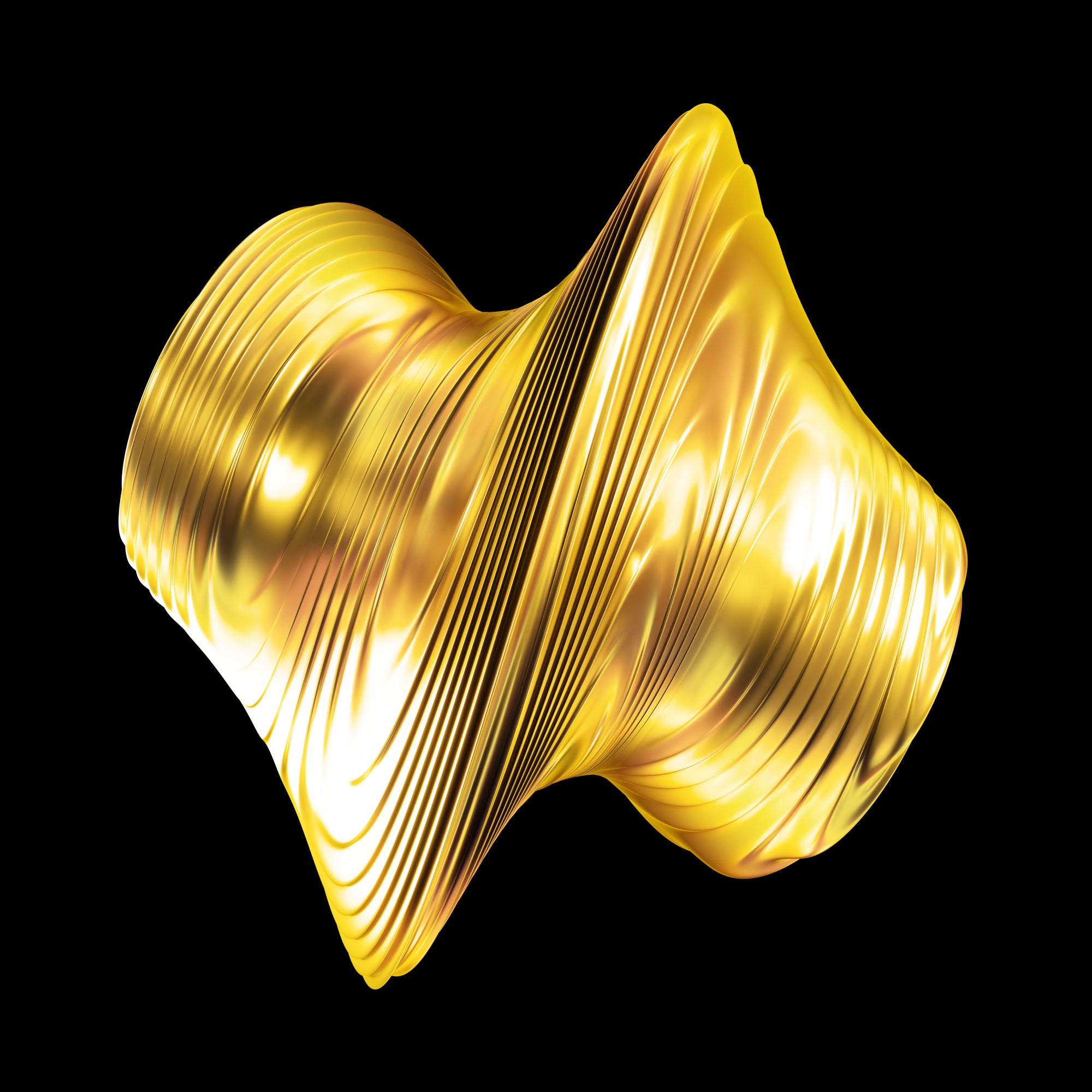 Free Abstract Gold 3d Shapes