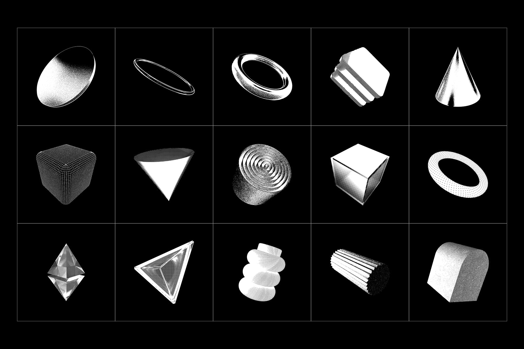 3D V3CTORS vol.2 - 60 Vector Geometric Shapes