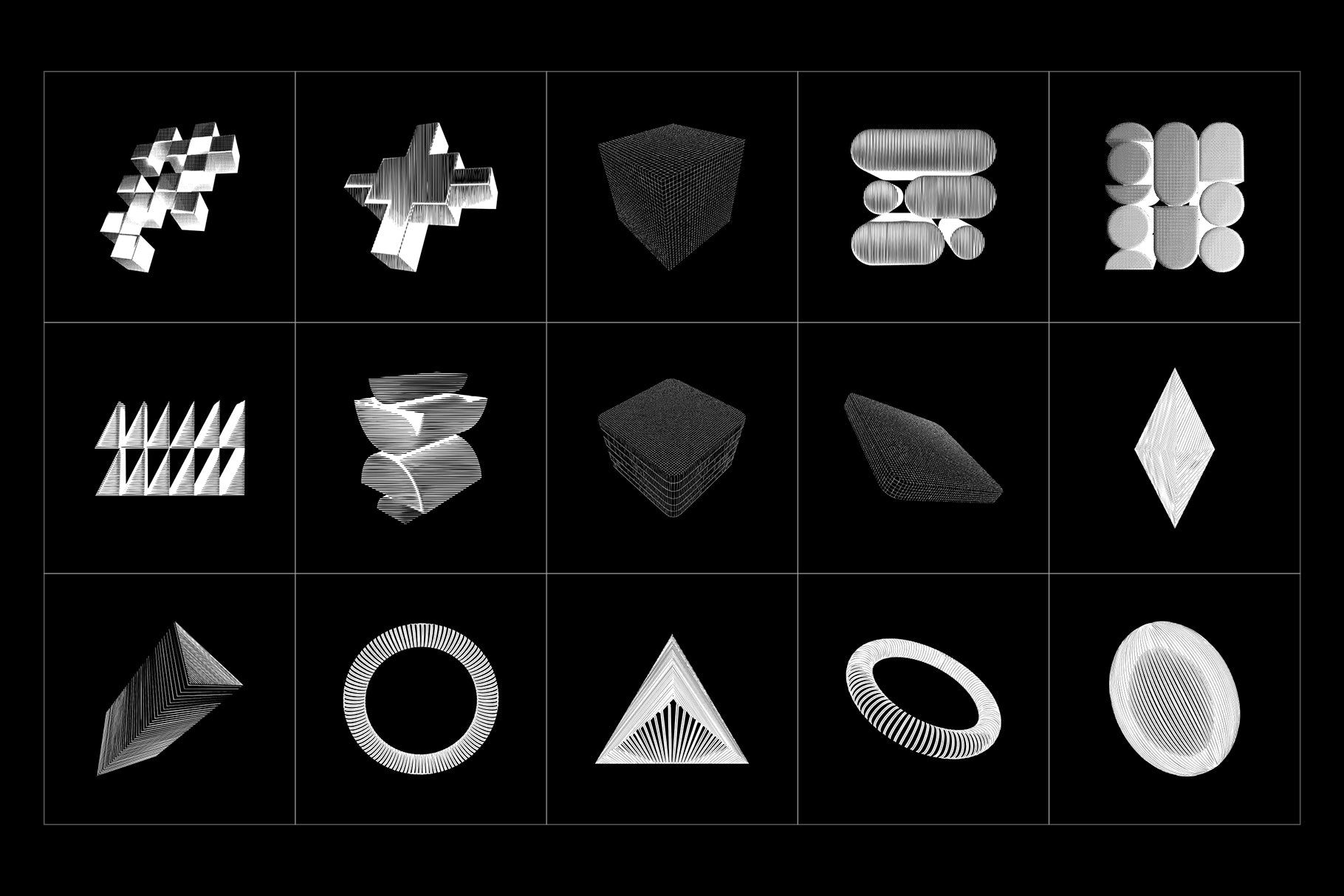 3D V3CTORS vol.2 - 60 Vector Geometric Shapes
