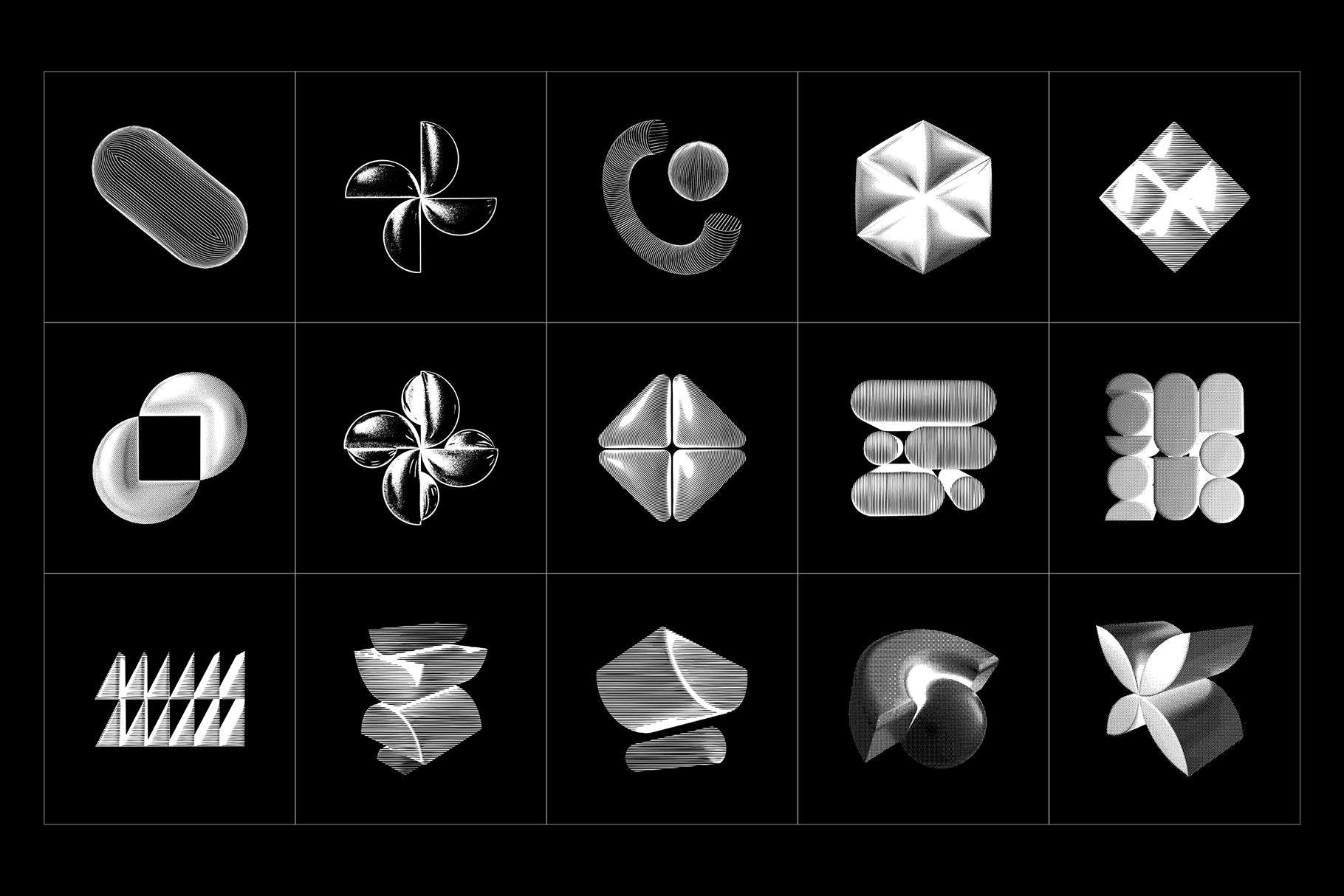 3D V3CTORS vol.2 - 60 Vector Geometric Shapes