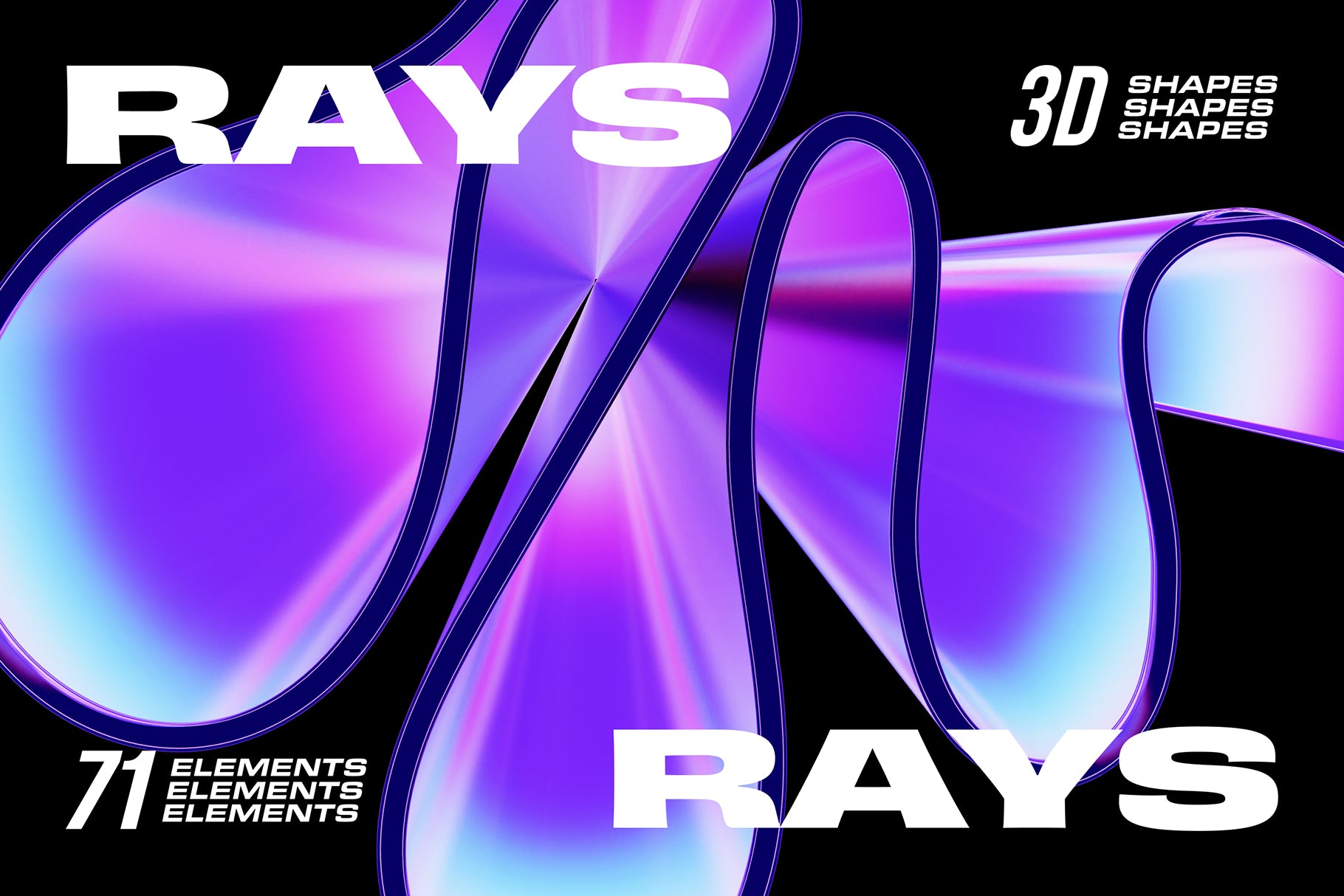 3D Rays illustrations