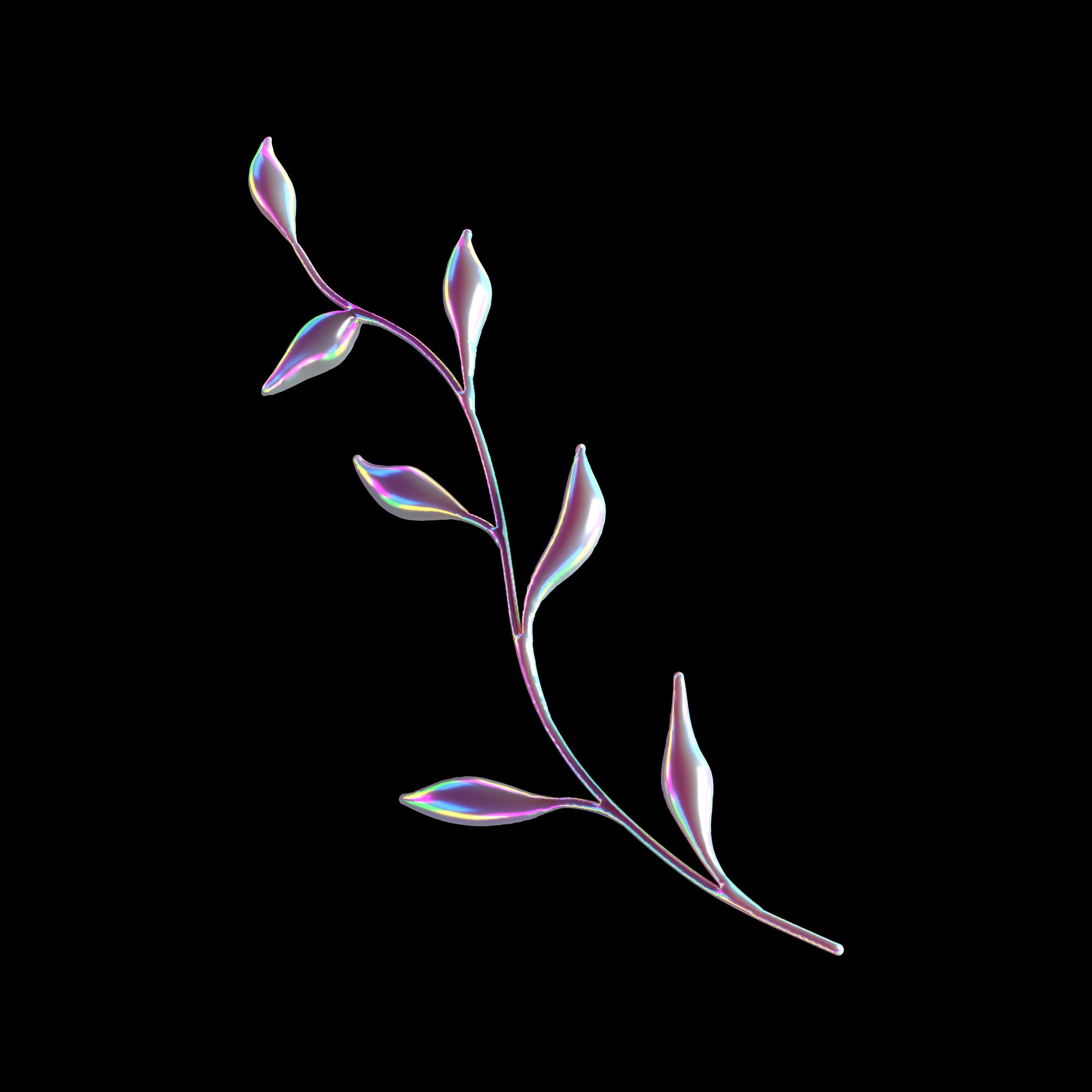 3D Flower Glow Top