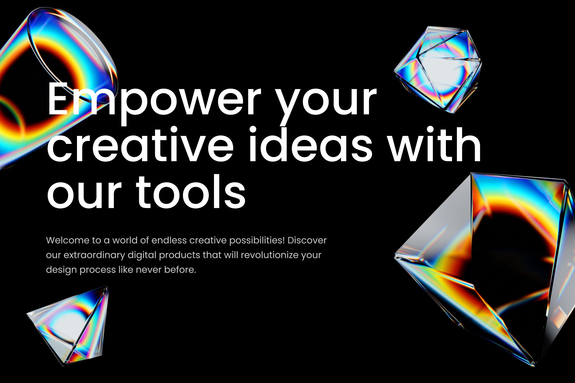 Prism Glass 3D Shapes