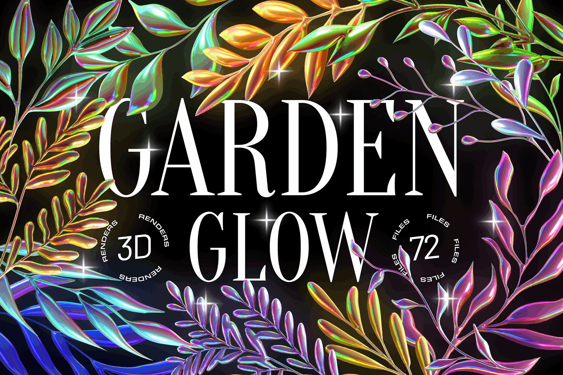 3D Garden Glow Illustrations