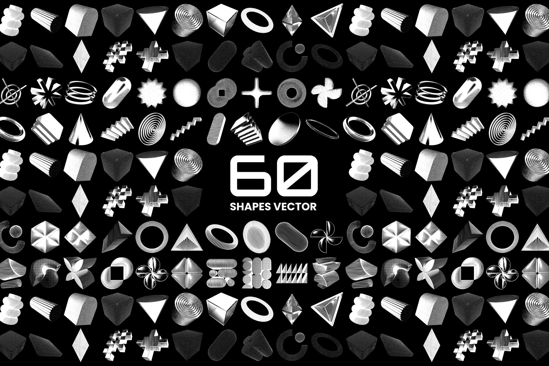 3D V3CTORS vol.2 - 60 Vector Geometric Shapes