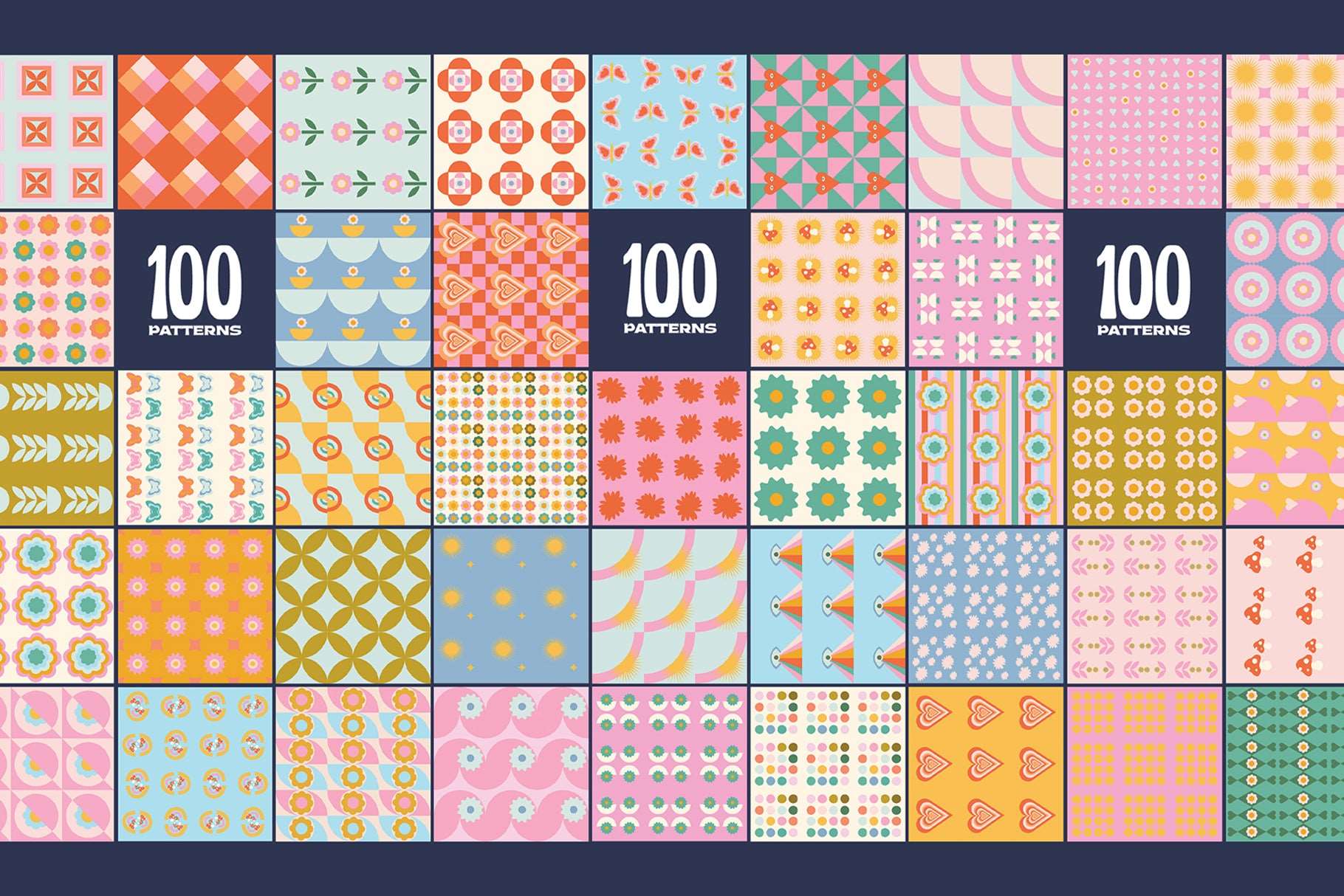 200 Vector Mosaics & Patterns