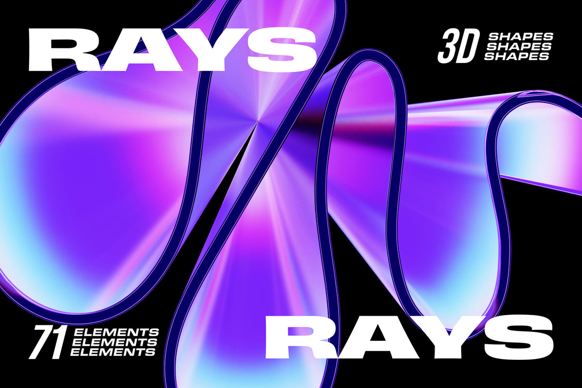 3D Rays illustrations