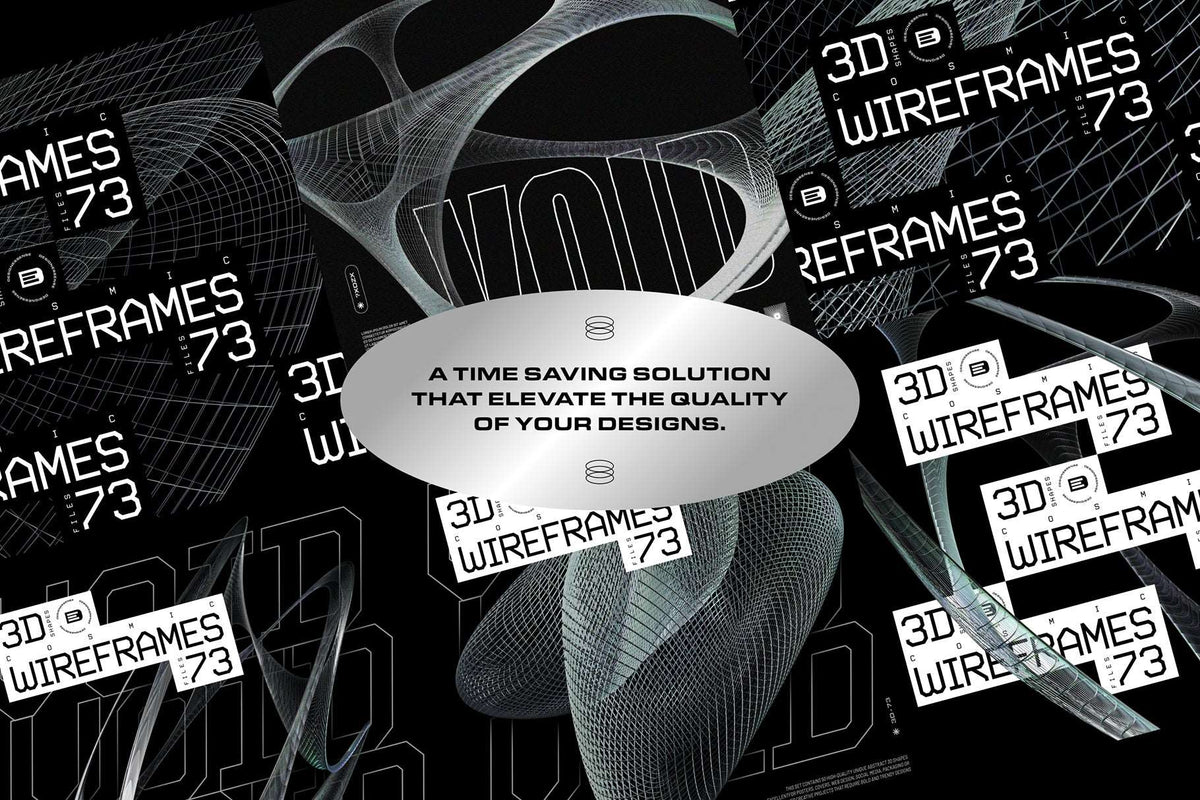 3D Chrome Wireframes