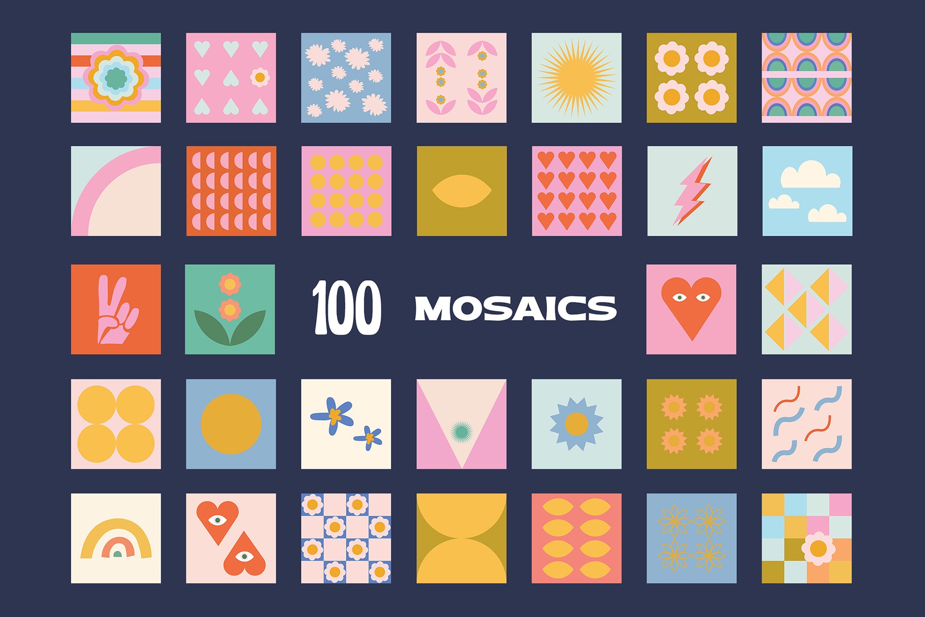 200 Vector Mosaics & Patterns