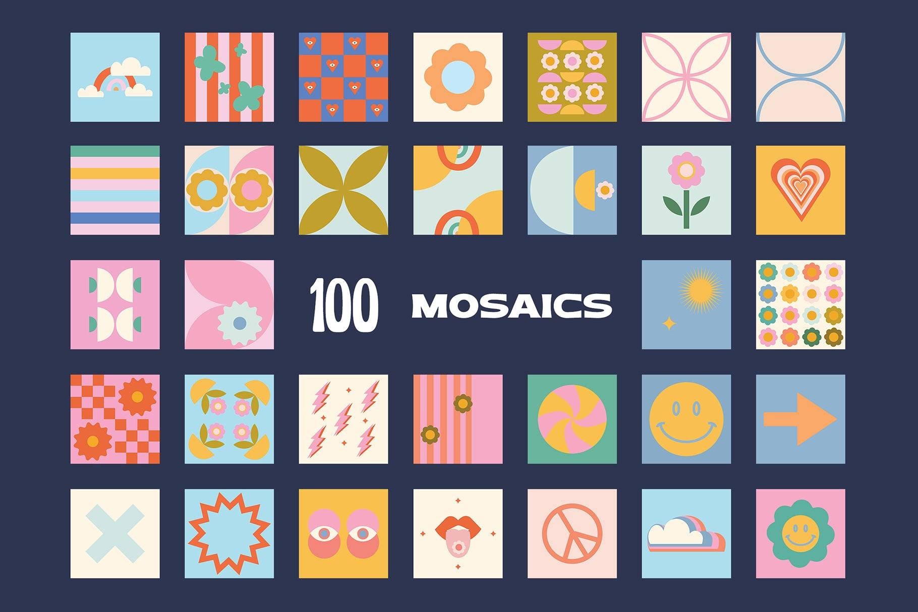 200 Vector Mosaics & Patterns