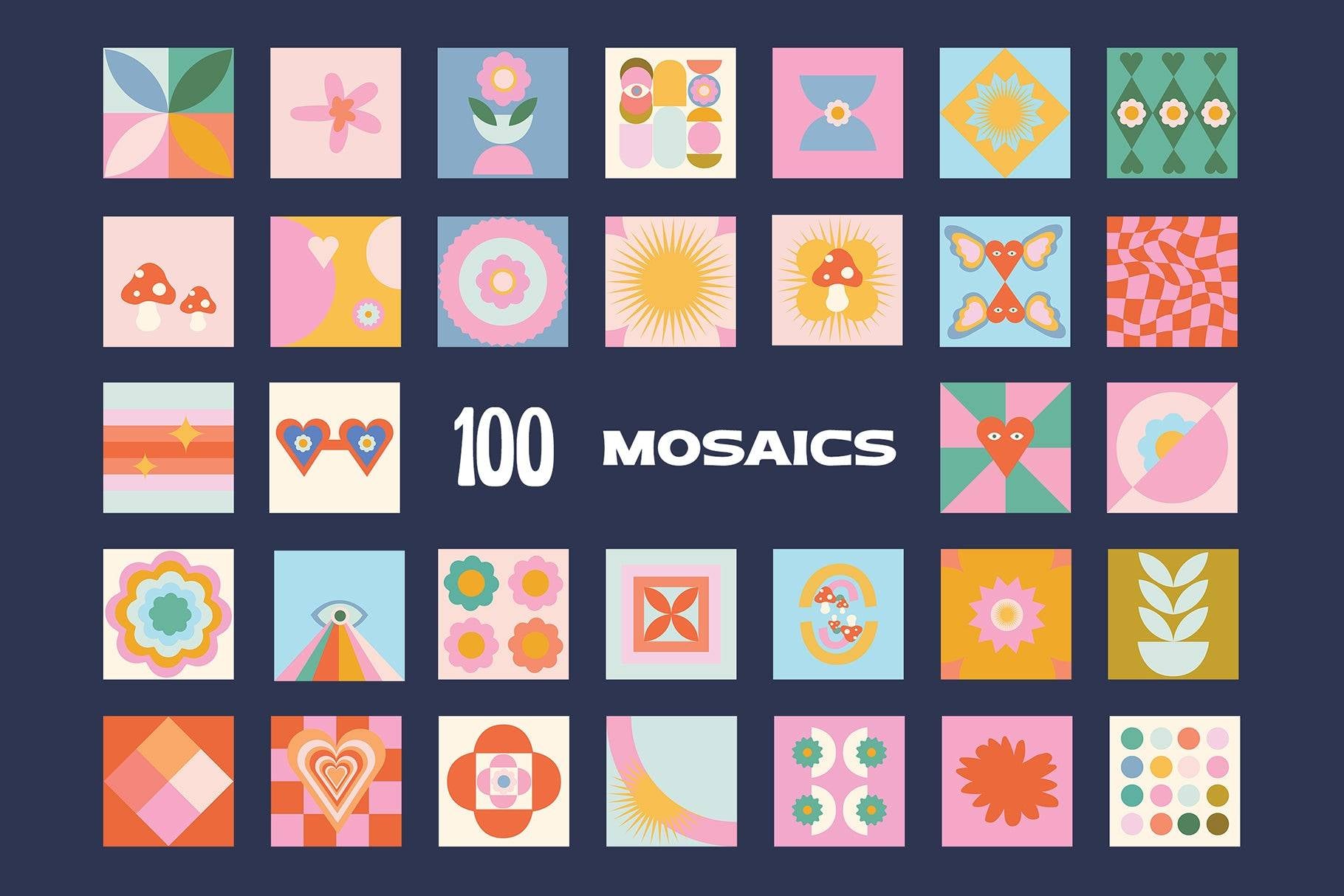 200 Vector Mosaics & Patterns