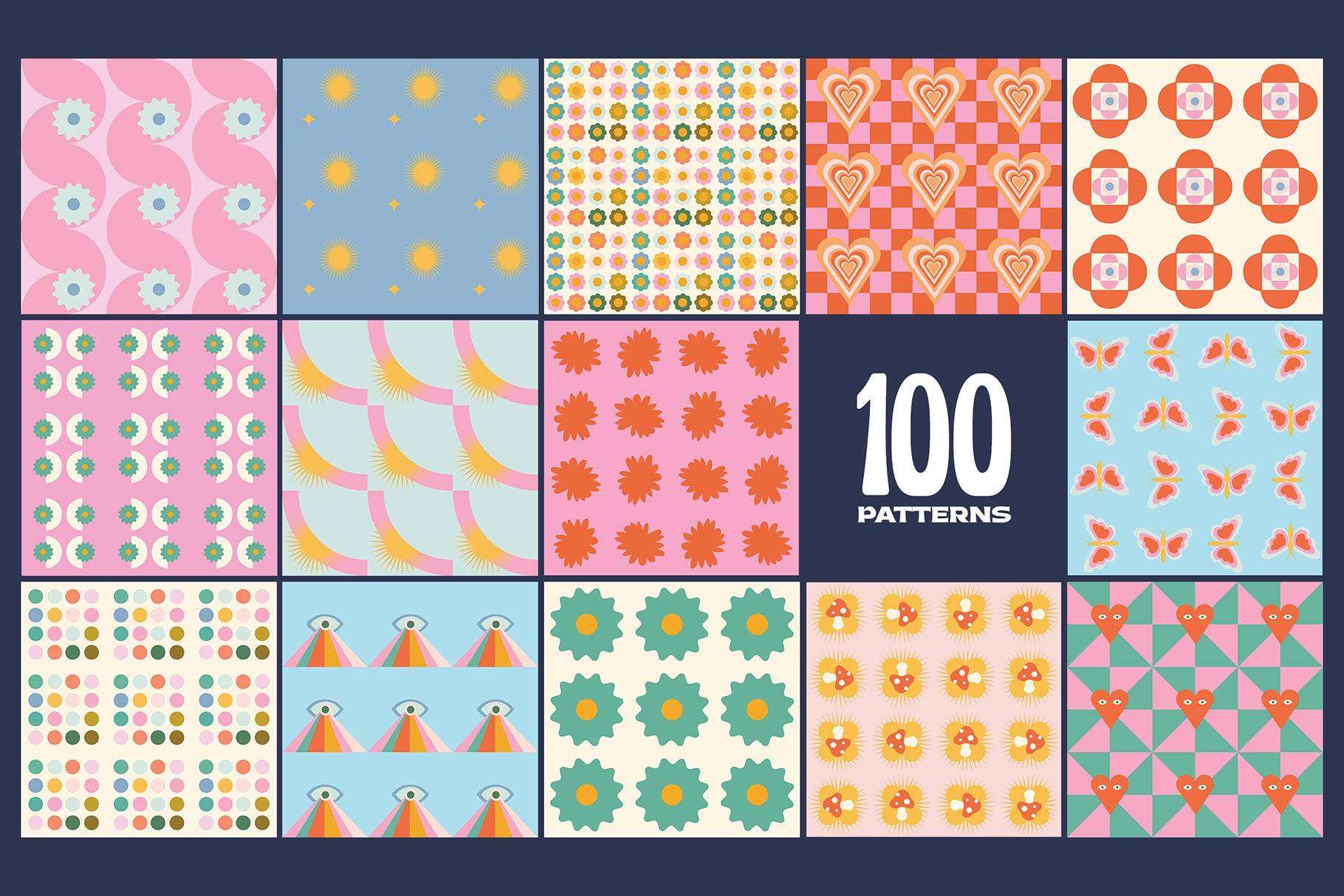 200 Vector Mosaics & Patterns