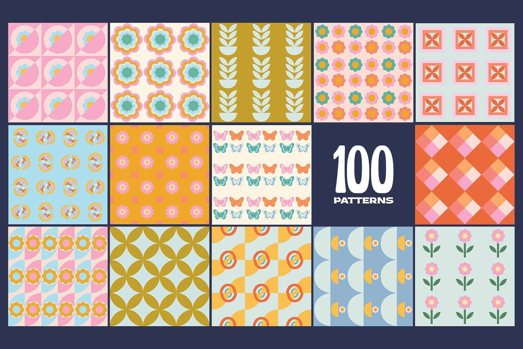 200 Vector Mosaics & Patterns