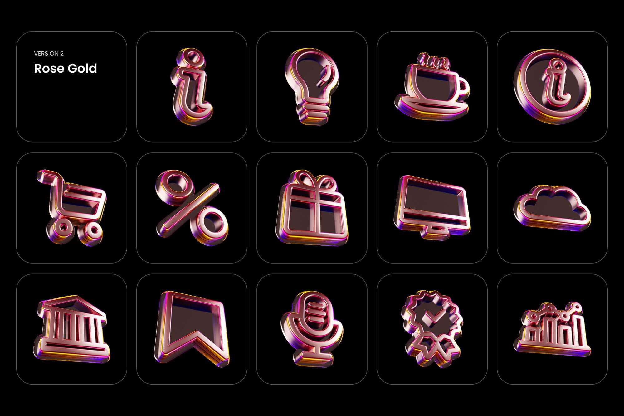 3D Glossy Icons