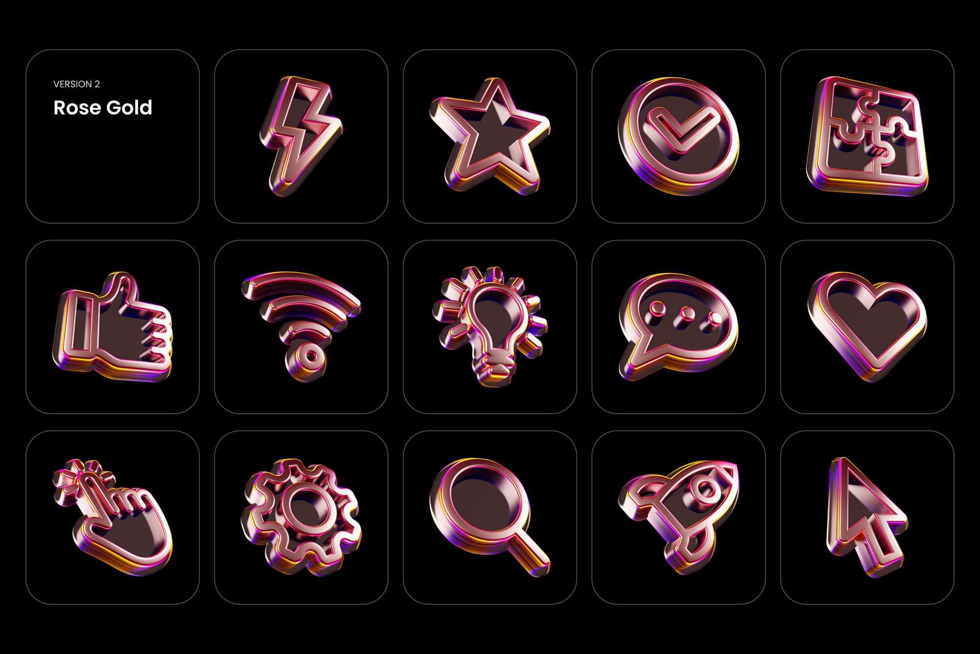 3D Glossy Icons