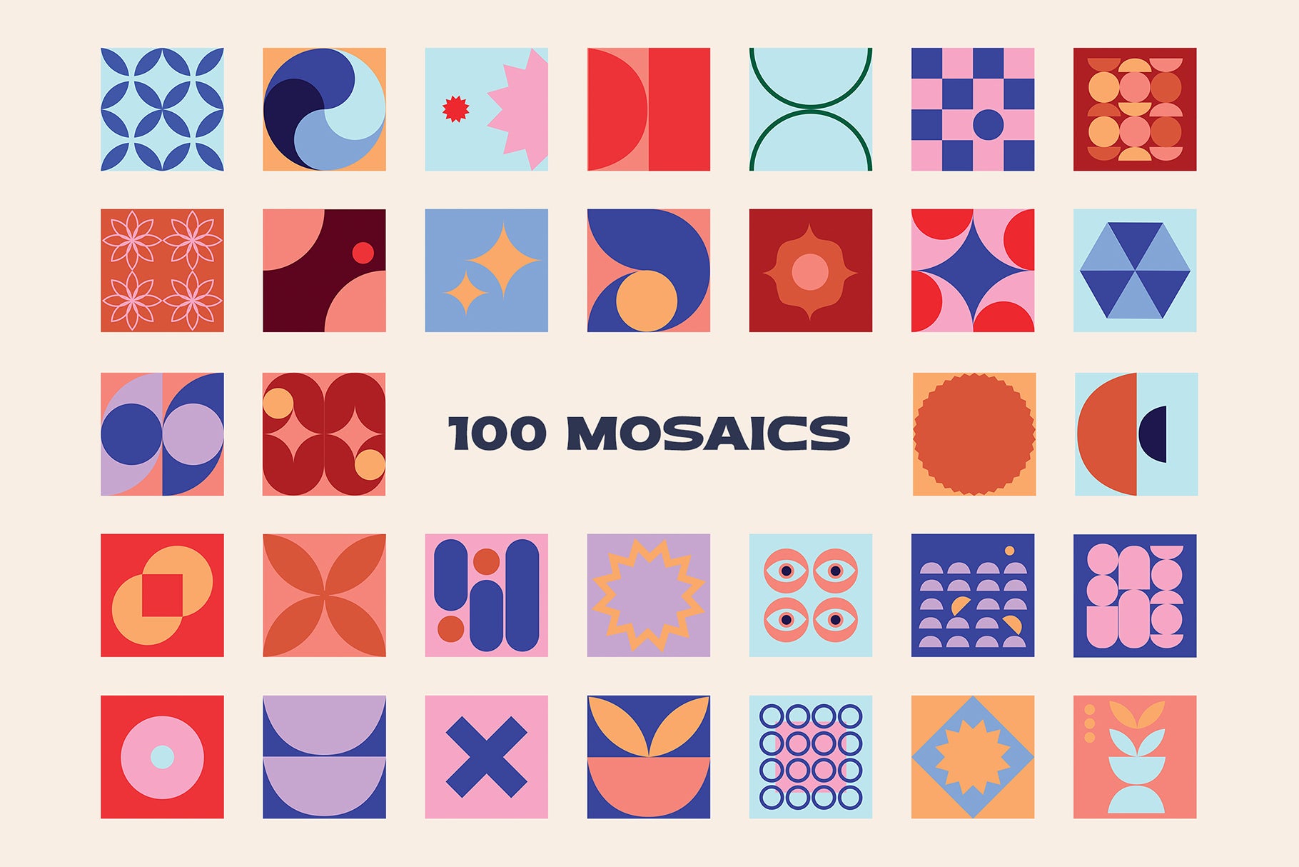 Mosaic Geometrics 262 elements