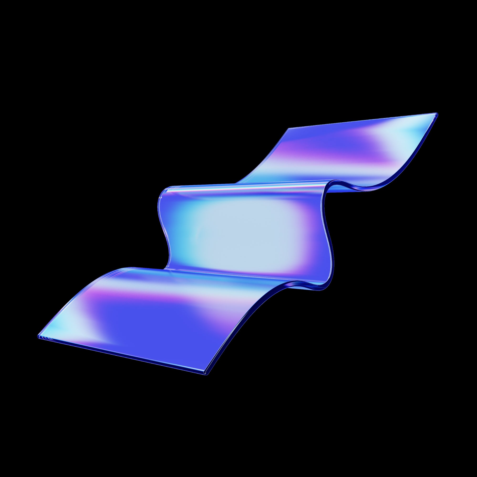 Free 3D Wave Glass Object