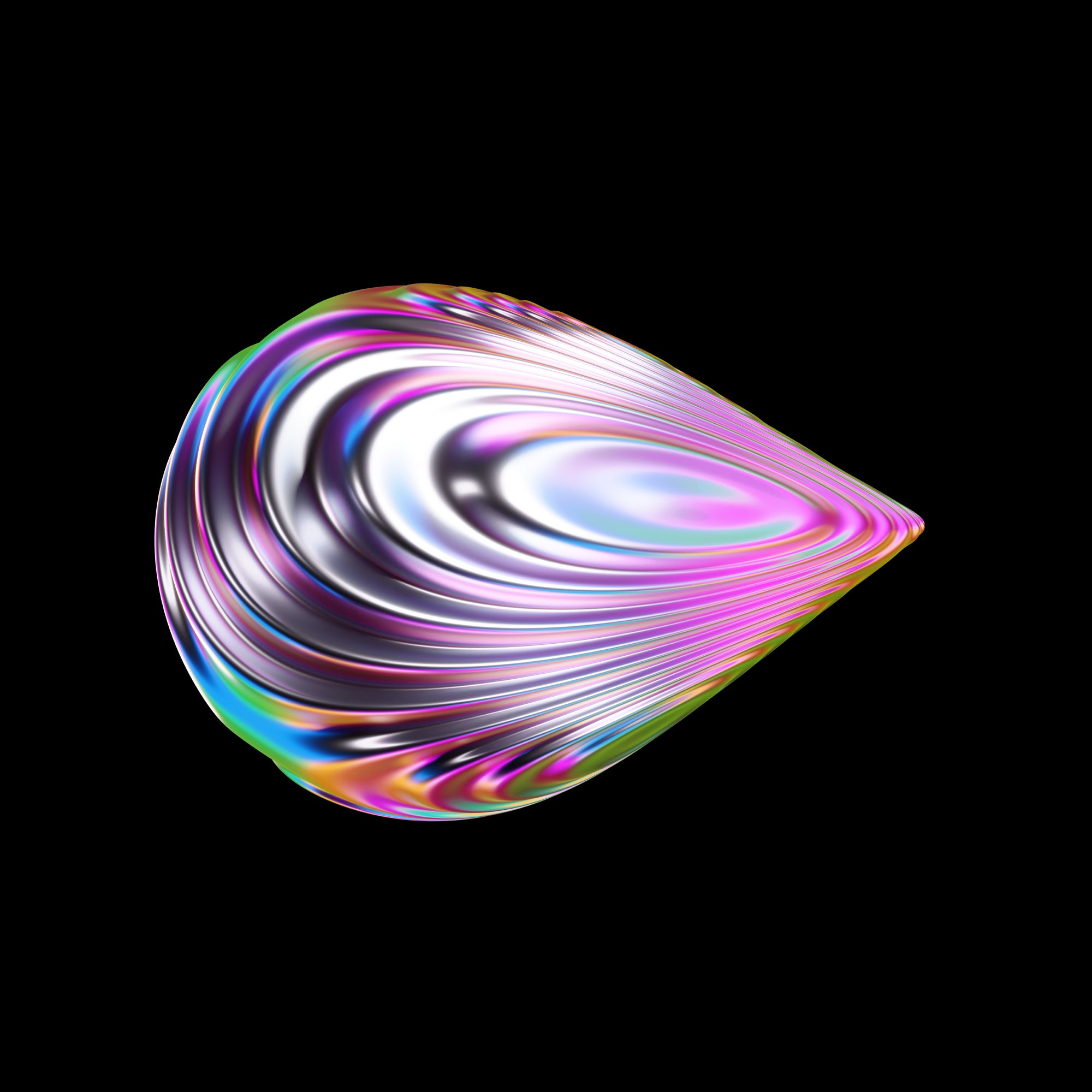 Free 3D Iridescent HD Shape