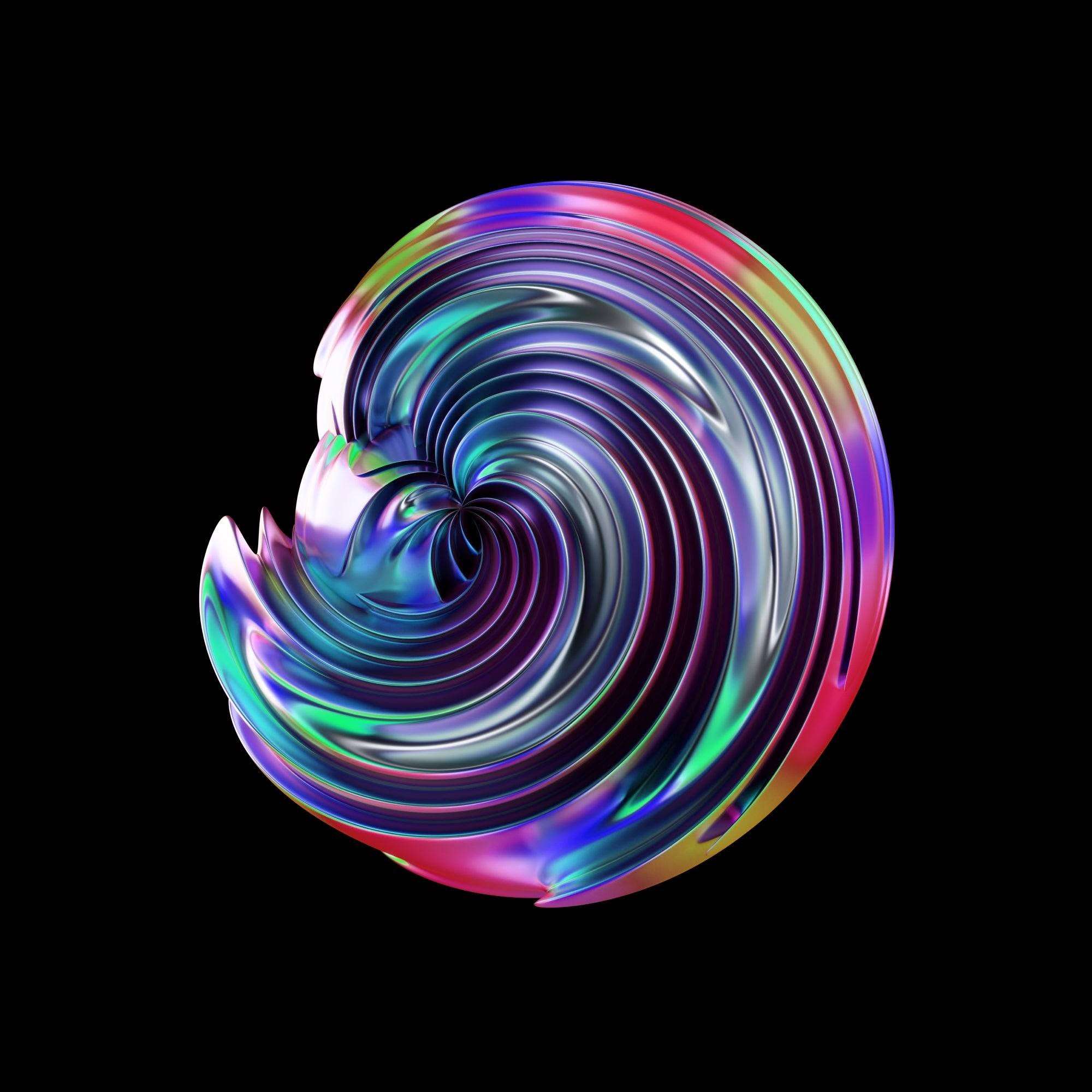 Free 3D Iridescent HD Shape