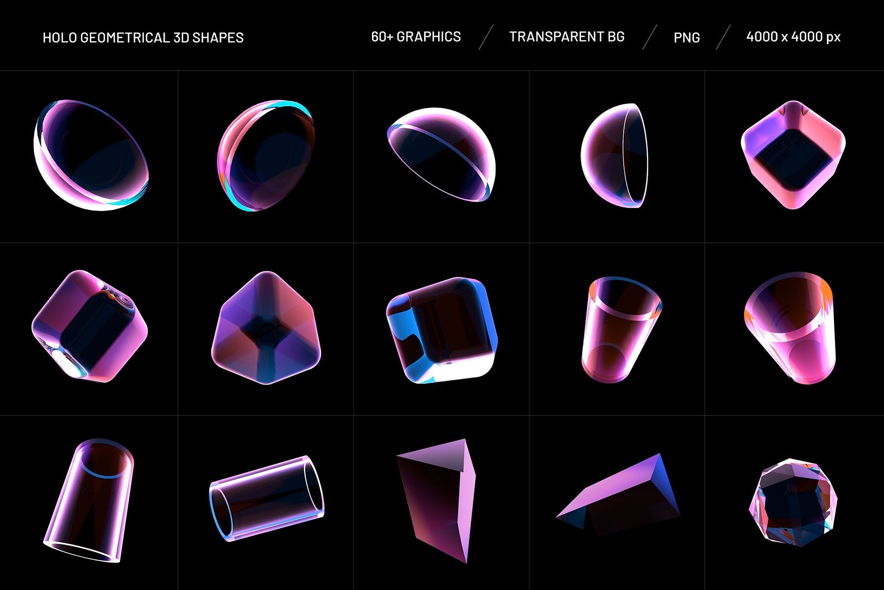 Geometrical 3D Shapes Collection