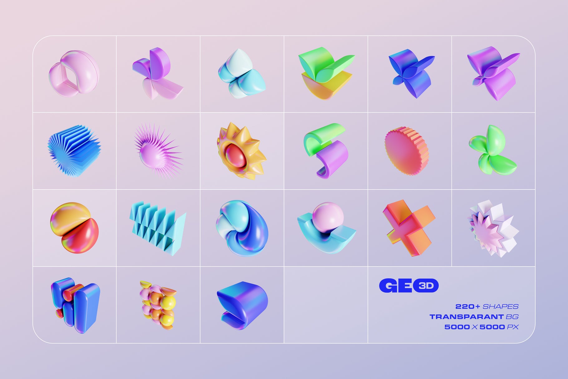 GEO/3D 220+ Colorful Objects