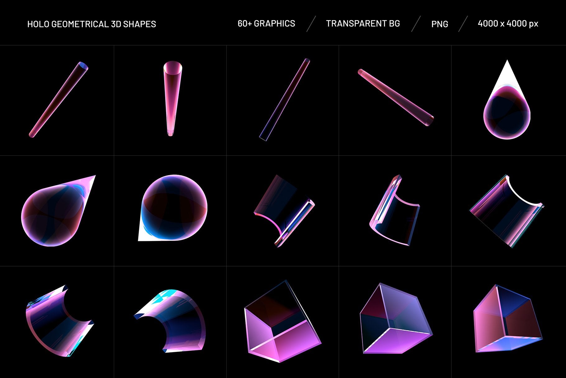 Geometrical 3D Shapes Collection